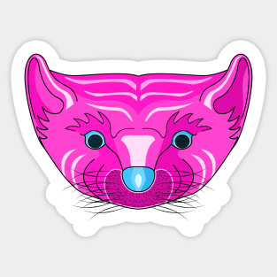 cute pine marten face cartoon Sticker